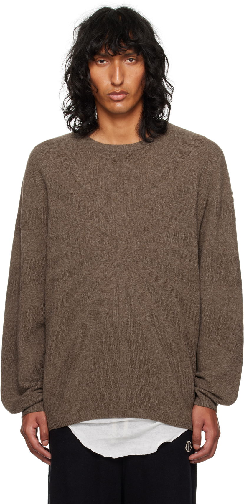 Pleteni pulover Rick Owens Round Neck Sweater Siva | MU02D9C02 M4281