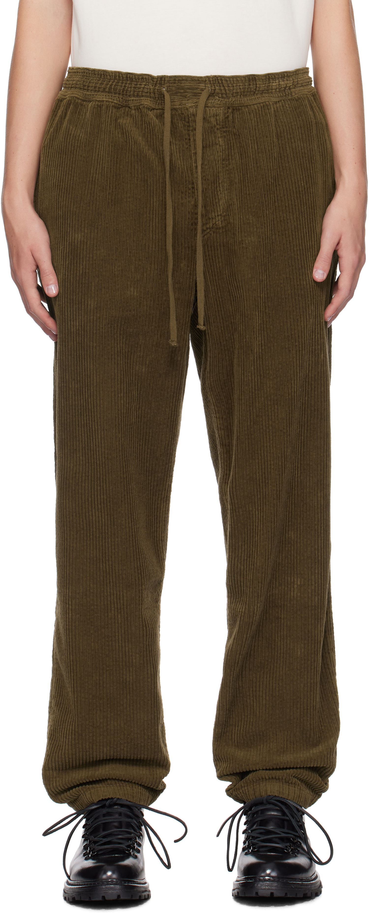 Hlače ISABEL MARANT Isabel Marant Nirlen Corduroy Trousers Zelena | PA0468HA-B4G03H, 0
