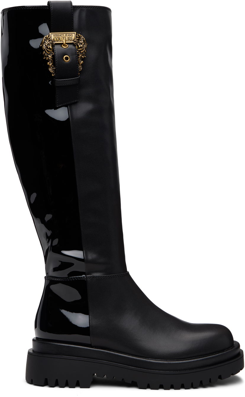 Superge in čevlji Versace Versace Jeans Couture Tall Boots Črna | E79VA3S65_E71570
