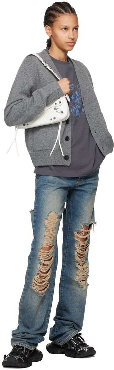 Pleteni pulover We11done We11done Patch Pocket Cardigan Siva | WD-KC3-23-621-U-CH, 3