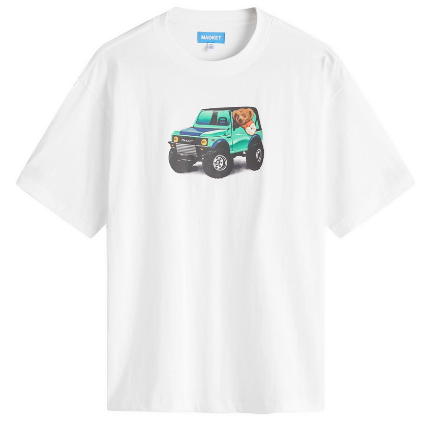 Majica MARKET 4X4 Bear Graphic Tee Bela | 399002189-WHT