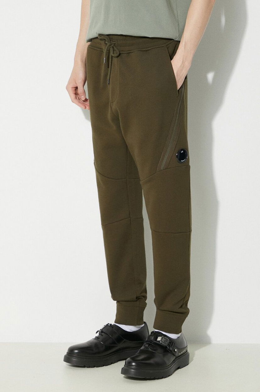 Trenirka C.P. Company Diagonal Raised Fleece Sweatpants Zelena | 16CMSP084A005086W
