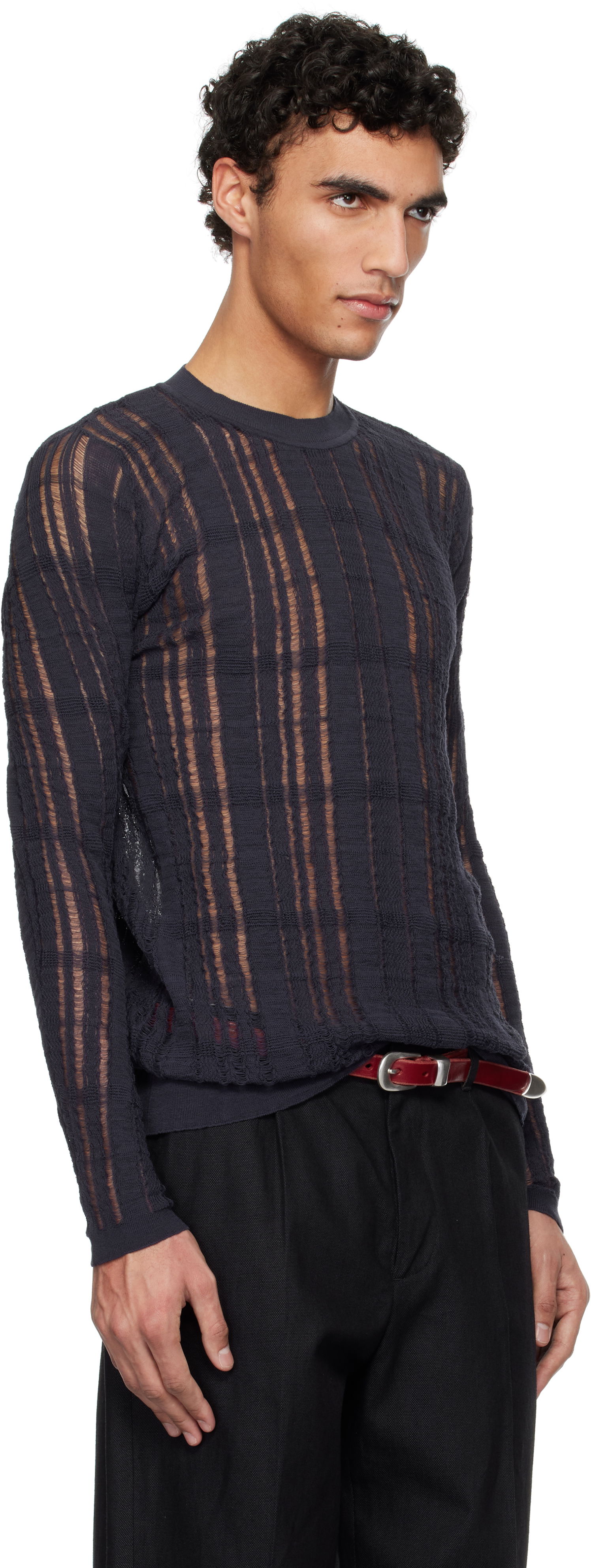 Pleteni pulover OUR LEGACY Our Legacy Formal Roundneck Sweater Mornarica | M2253FW, 1