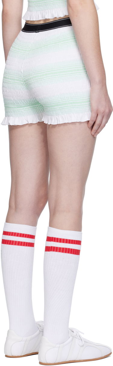 Kratke hlače Casablanca Casablanca Stripe Shirred Shorts Zelena | WPF25-JTR-163-01, 2