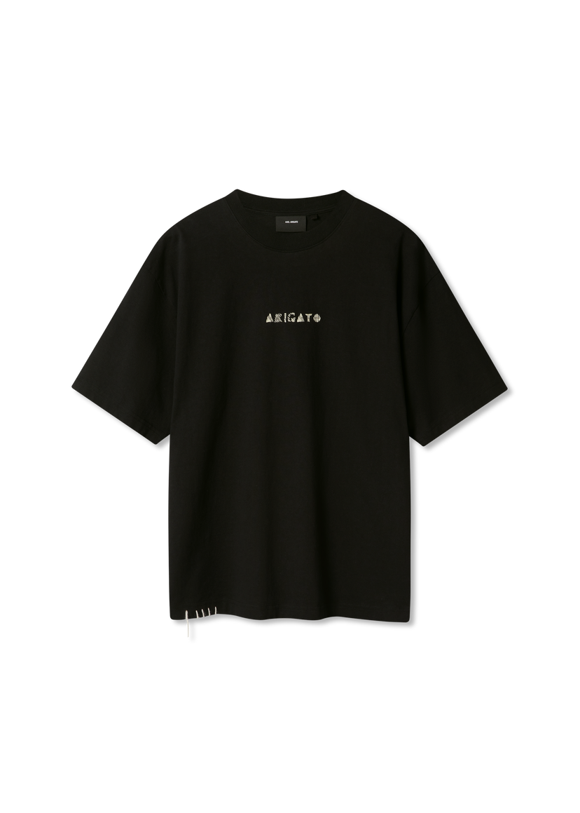 Majica AXEL ARIGATO Men's Arigato Threaded T-Shirt Črna | A3443002