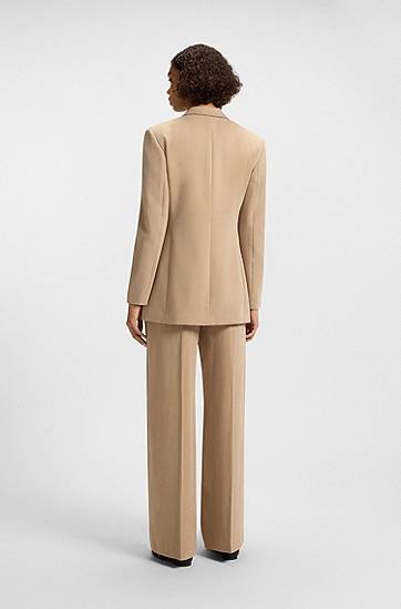 Jakna BOSS Relaxed Fit Double-Breasted Blazer Bež | 50540819, 1