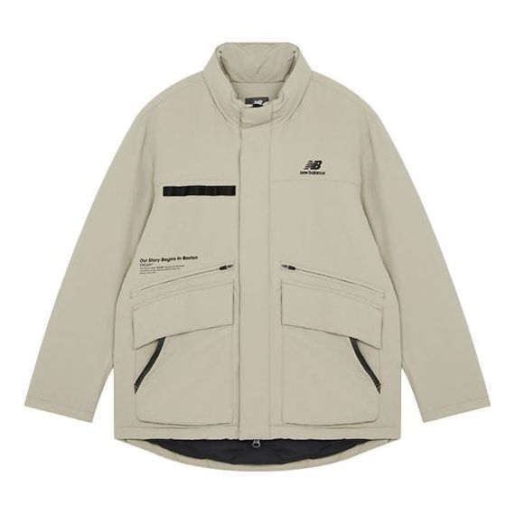 Parka New Balance Logo Down Jacket Bež | 5PB42191-DB