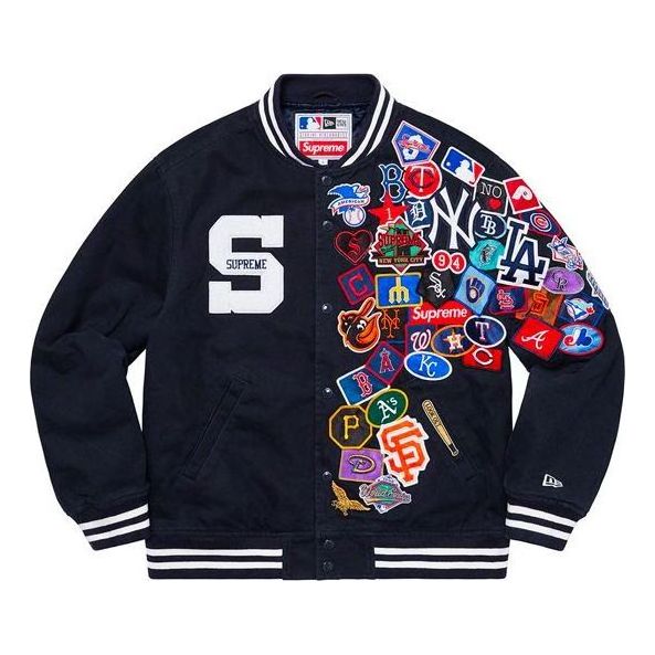 Bomber jakna Supreme New Era MLB Varsity Jacket Modra | SUP-SS20-573
