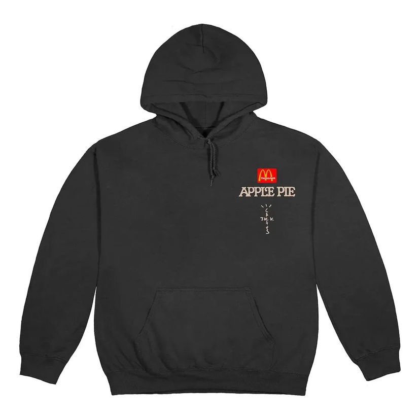 Pulover Cactus Jack by Travis Scott Travis Scott x McDonald's Apple Pie Hoodie Črna | TC-499