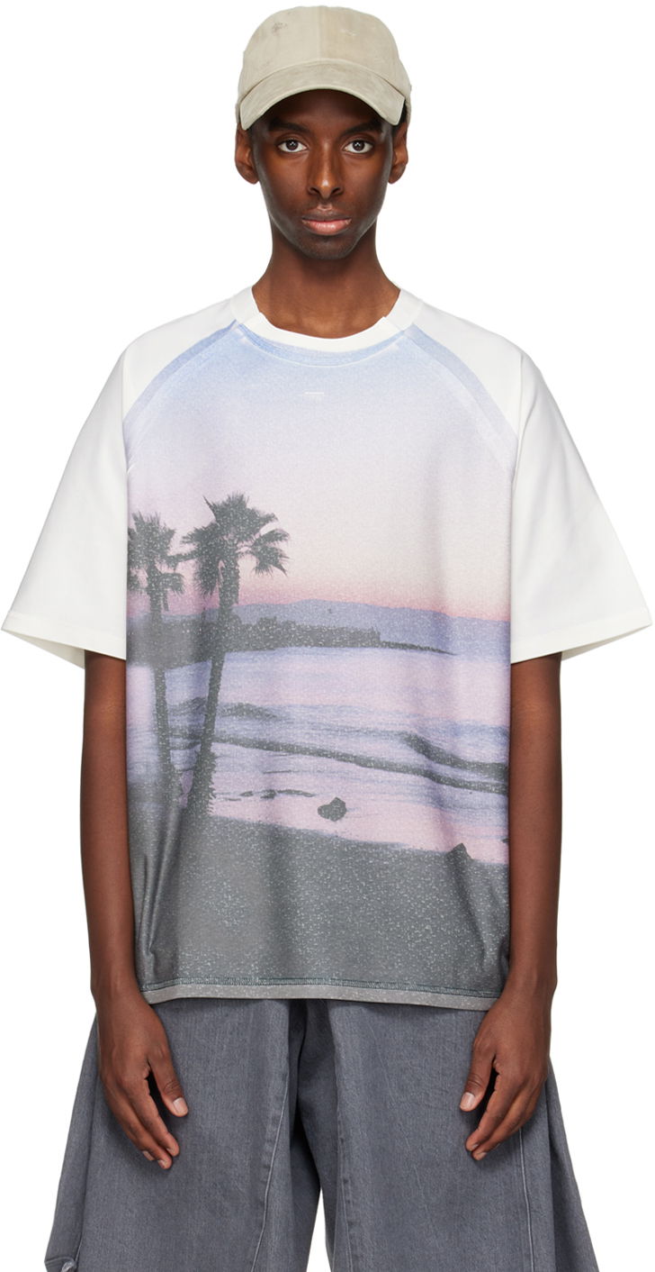 Majica ADER ERROR Palm Tree Graphic T-Shirt Bela | BN01SSTS0106PP