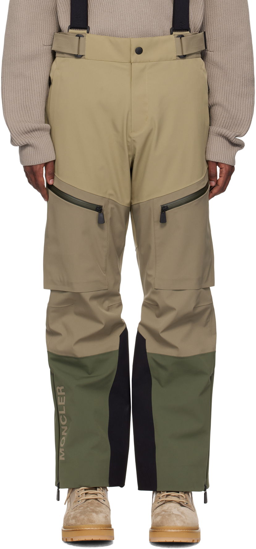 Cargo hlače Moncler Moncler Grenoble Ski Trousers Zelena | J20972G00004M4286
