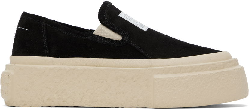 Superge in čevlji Maison Margiela MM6 Maison Margiela Suede Platform Slip-Ons Črna | SH1WS0015 P5246