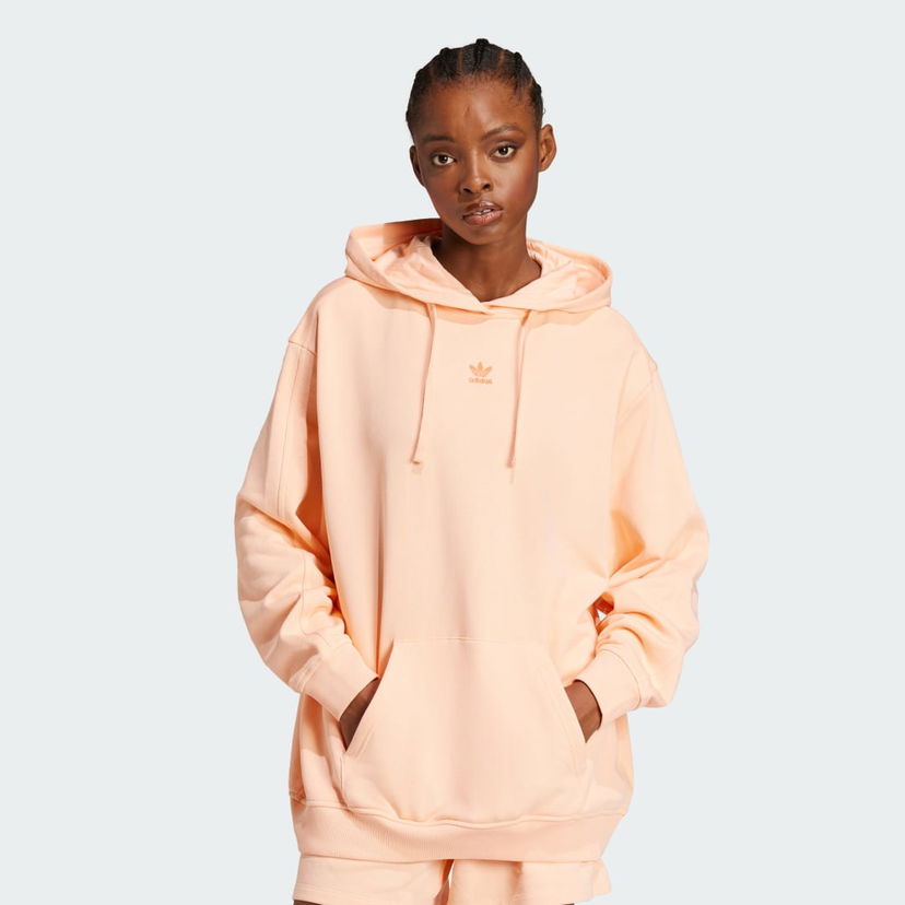 Pulover adidas Performance Loose Fit French Terry Hoodie Oranžna | JJ3499