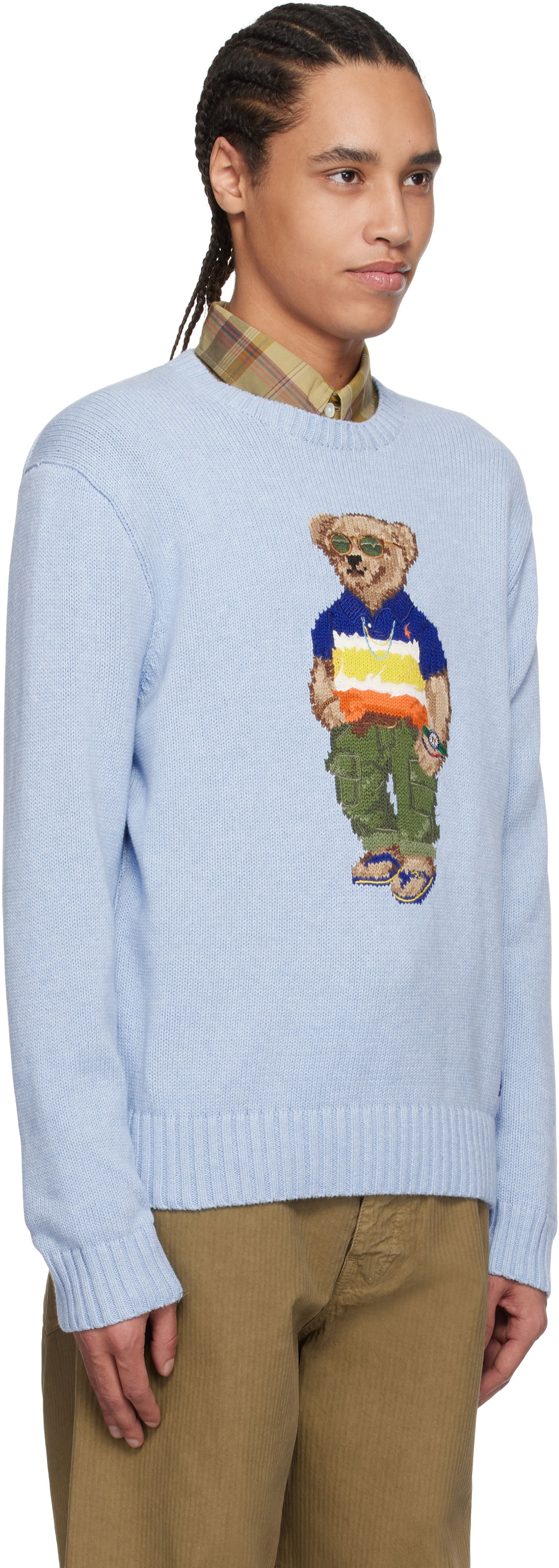 Pleteni pulover Polo by Ralph Lauren Polo Ralph Lauren Bear Cotton Sweater Modra | 710964799001, 1
