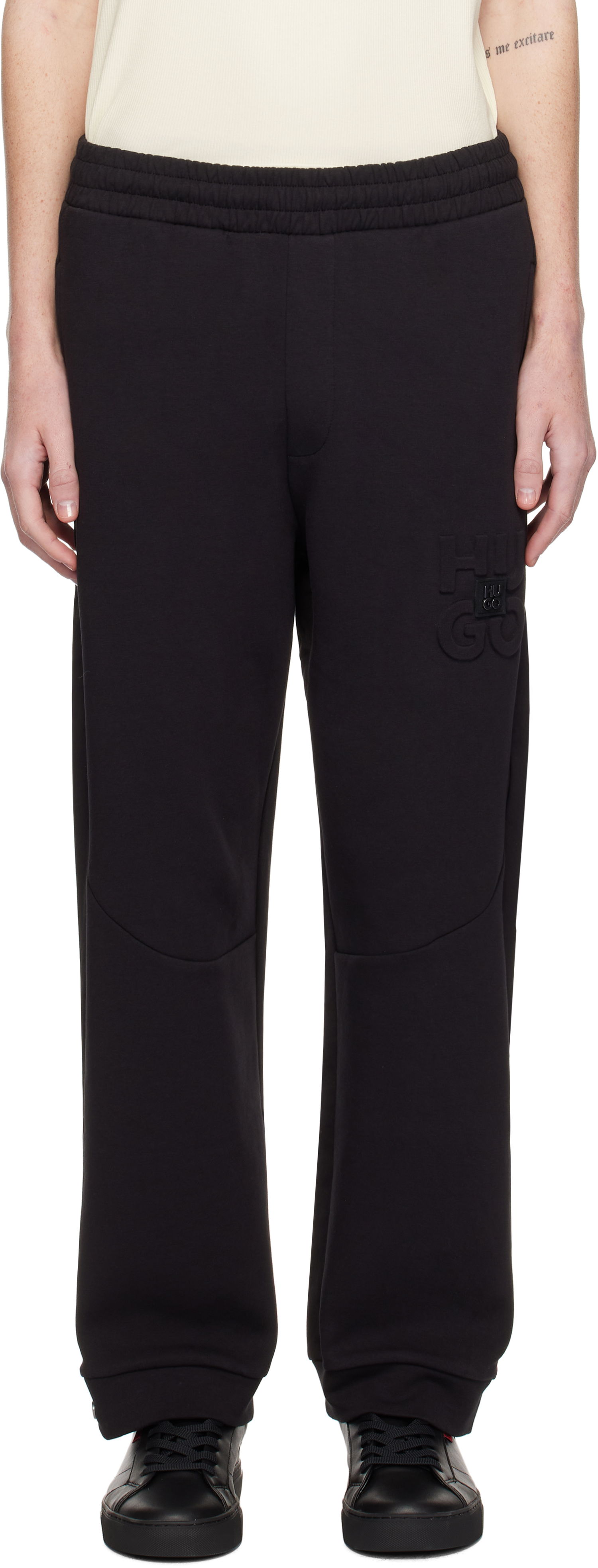 Trenirka BOSS Stacked Logo Sweatpants Črna | 50530193, 0