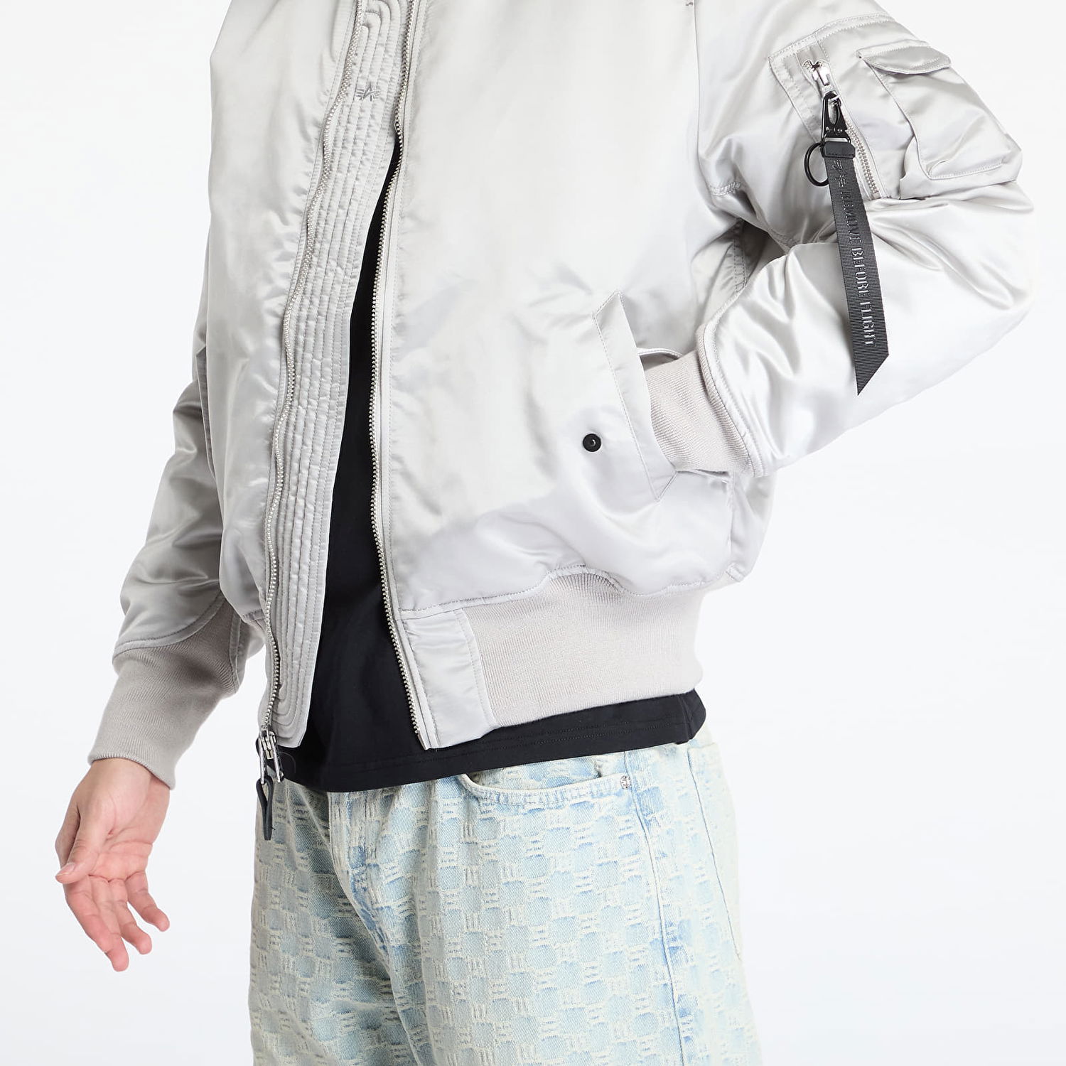 Bomber jakna Alpha Industries Alpha Industries MA-1 Base Flight Jacket Siva | 756111 666, 1