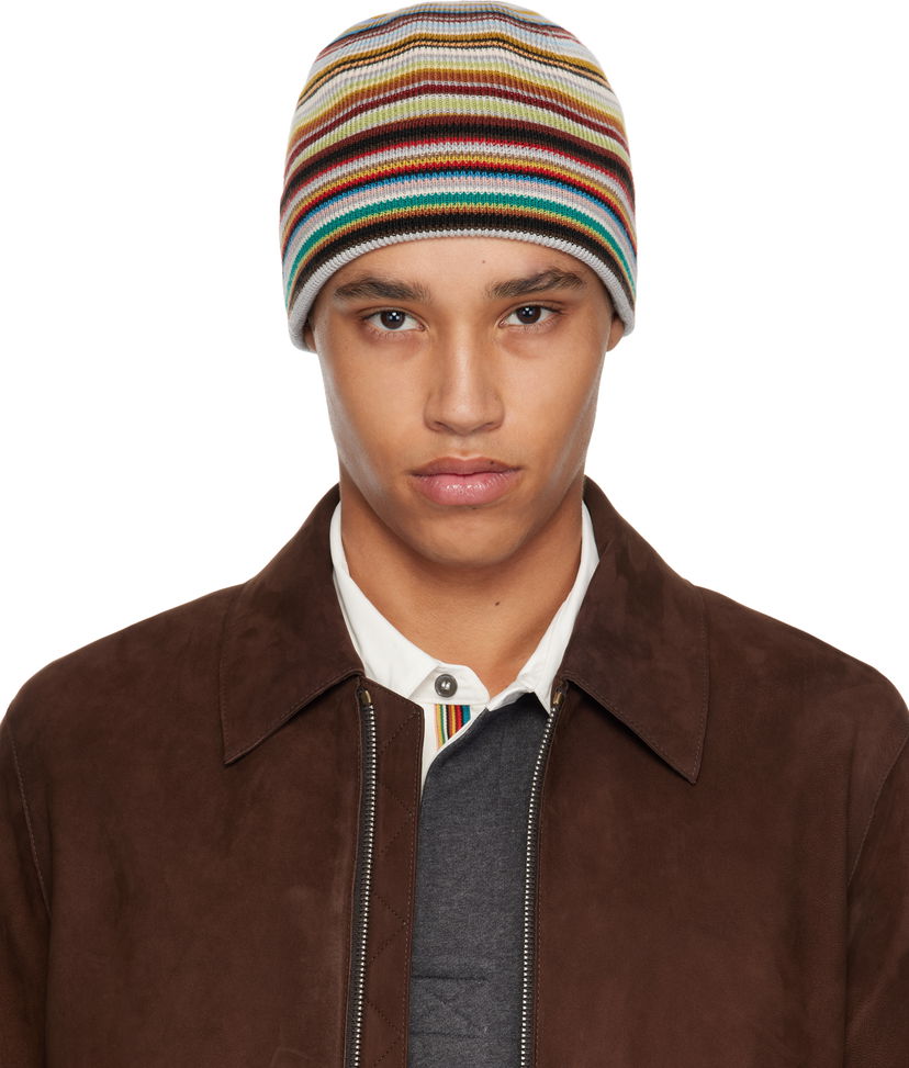 Beanie Paul Smith Paul Smith 'Signature Stripe' Knitted Beanie Večbarvna | M1A-383PT-L541-92