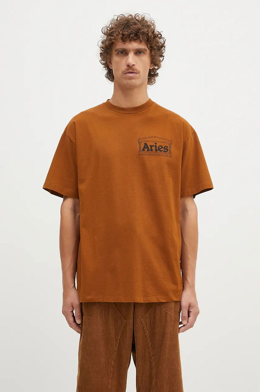 Majica Aries Temple SS Tee T-Shirt Rjava | AR6000002