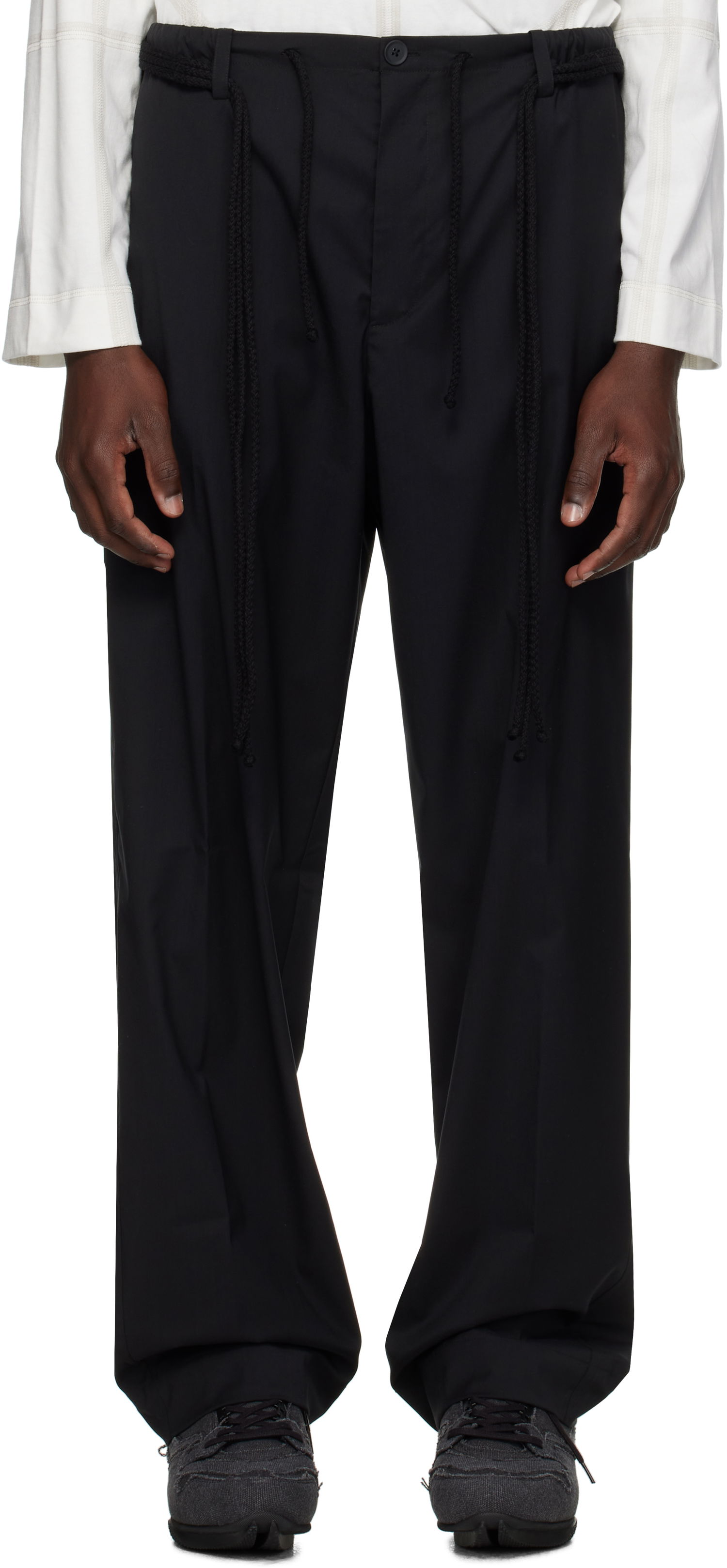 Hlače Craig Green Craig Green Elasticized Worker Trousers Črna | CGAW25CWOTRS96, 0
