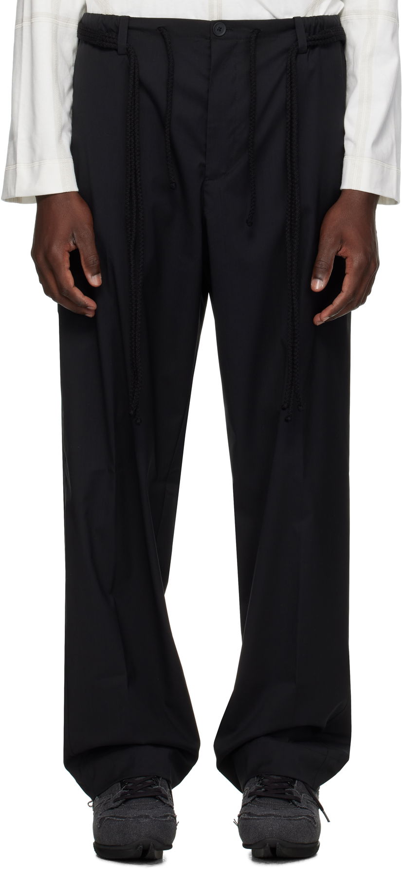 Hlače Craig Green Craig Green Elasticized Worker Trousers Črna | CGAW25CWOTRS96