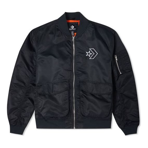 Bomber jakna Converse Loose Sports Retro Aviator Jacket Črna | 10024169-A03