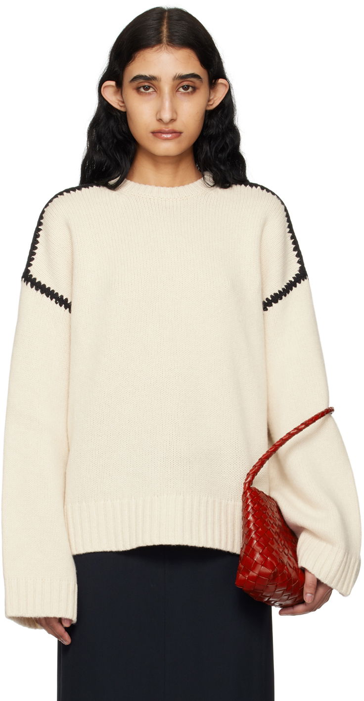 Pleteni pulover TOTEME Embroidered Sweater Bela | 241-WRT1025-YA0004