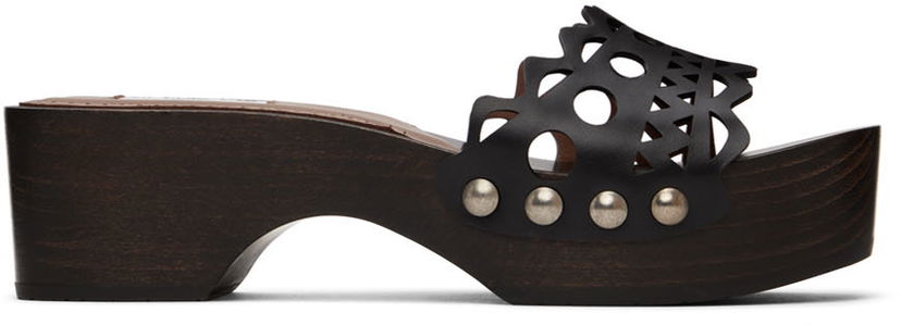 Modni dodatki Alaïa ALAÏA Vienne Wooden Clogs Črna | AA3M049CK163