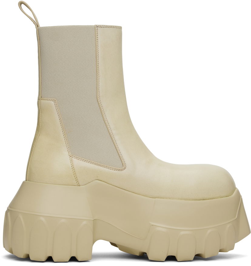 Oblačila Rick Owens Rick Owens Hollywood Beatle Mega Tractor Boots Bež | RP01E7865 LBH