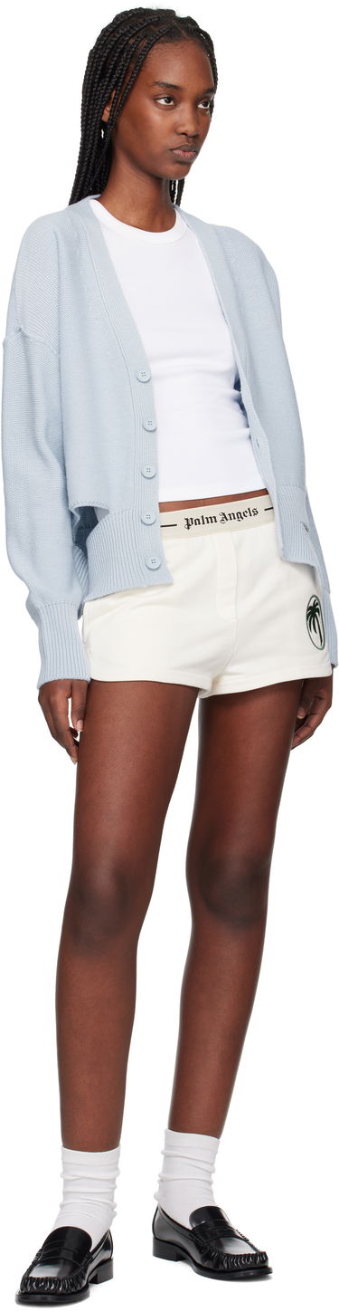 Kratke hlače Palm Angels Palm Angels Oval Palm Sweat Shorts Bela | PWCI014S25FLE0010357, 3