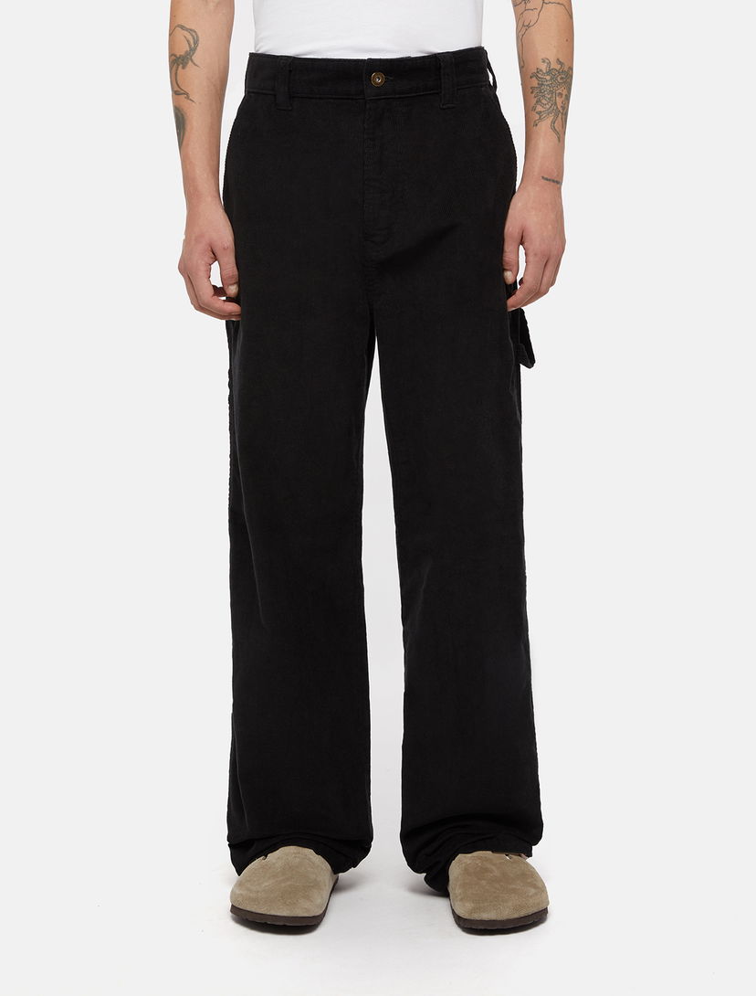 Hlače Dickies Corduroy Carpenter Trousers Man Black Črna | 0A863V