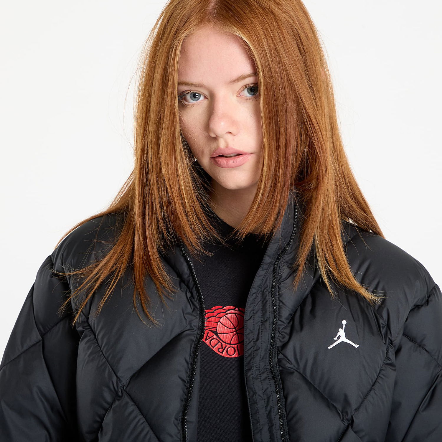 Puhovka Jordan Jordan Women's Quilted Puffer Jacket Črna | HV0417-010, 1