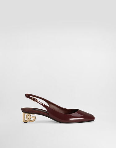 Modni dodatki Dolce & Gabbana Dolce & Gabbana Patent Leather Slingbacks Bordo | CG0913A103780342, 0