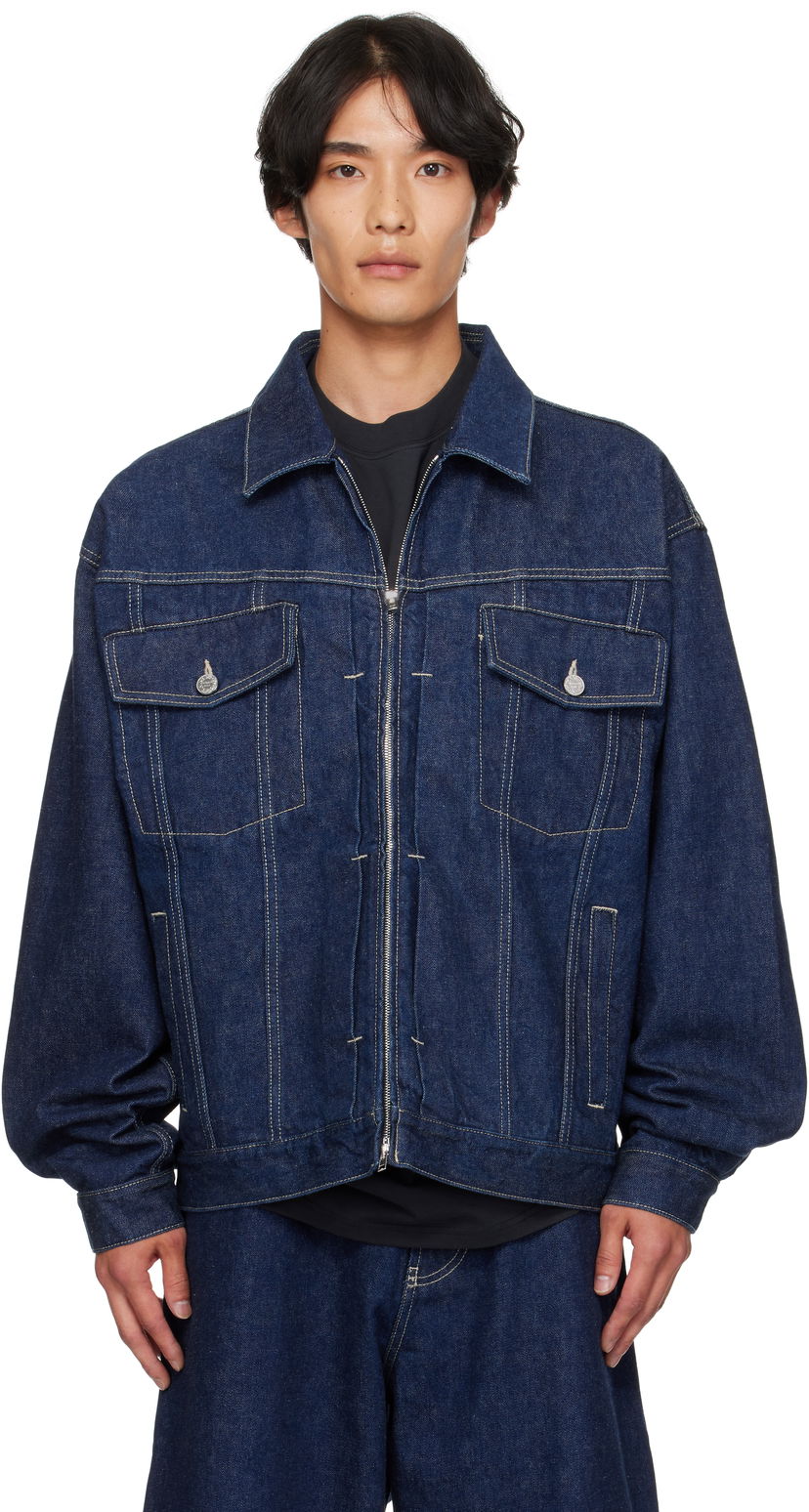 Jakna VETEMENTS VETEMENTS Hip-Hop Denim Jacket Modra | UH76DJ250N
