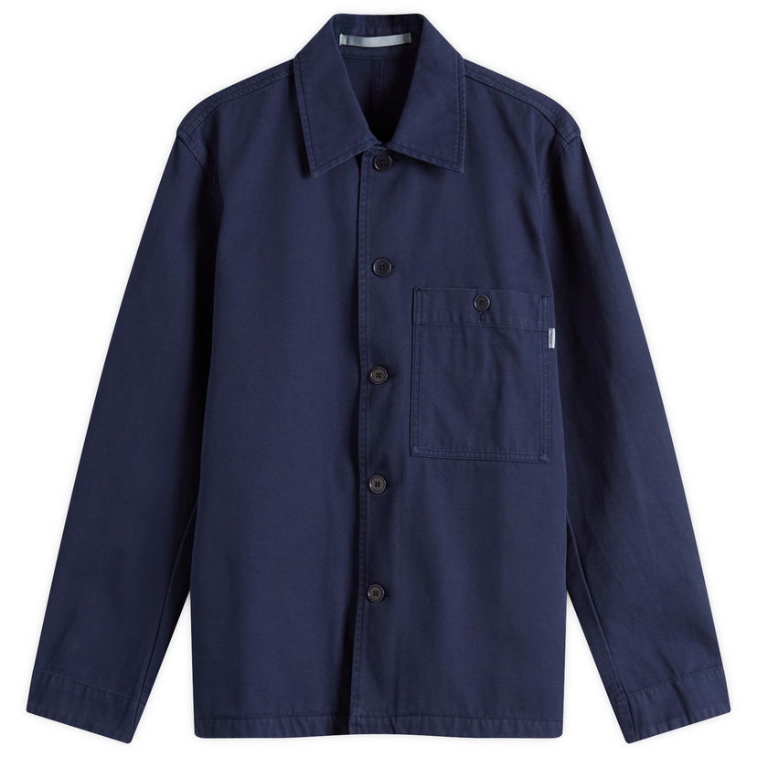 Srajce NORSE PROJECTS Standard Twill Overshirt, Size Large Modra | N50-0260-7555