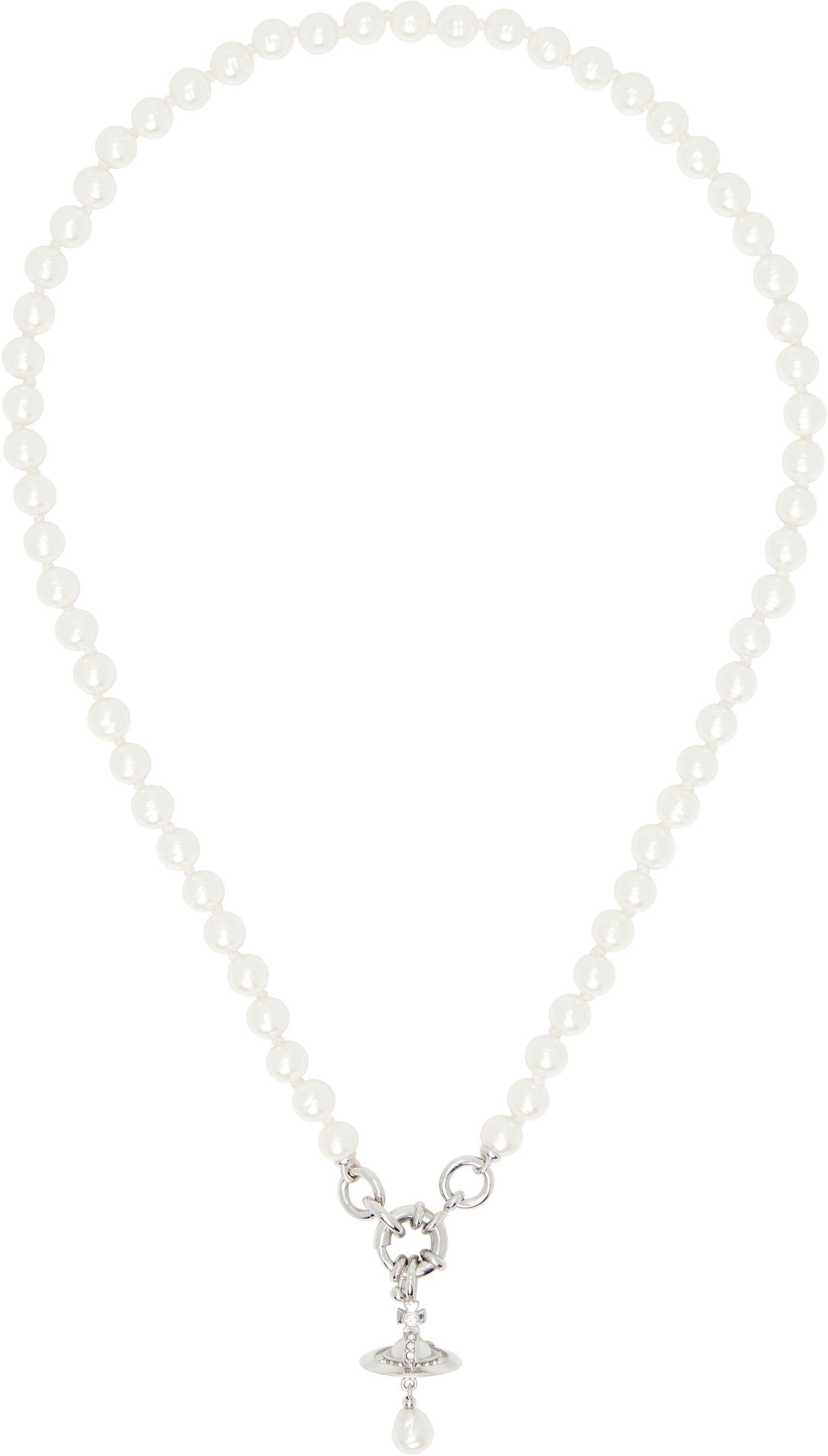 Ogrlica Vivienne Westwood Vivienne Westwood Aleksa Pearl Pendant Necklace Bela | 6301013C-02P543-, 0