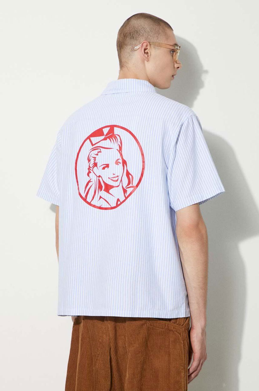 Srajce BBC IceCream ICECREAM Diner Striped Shirt Modra | IC24220