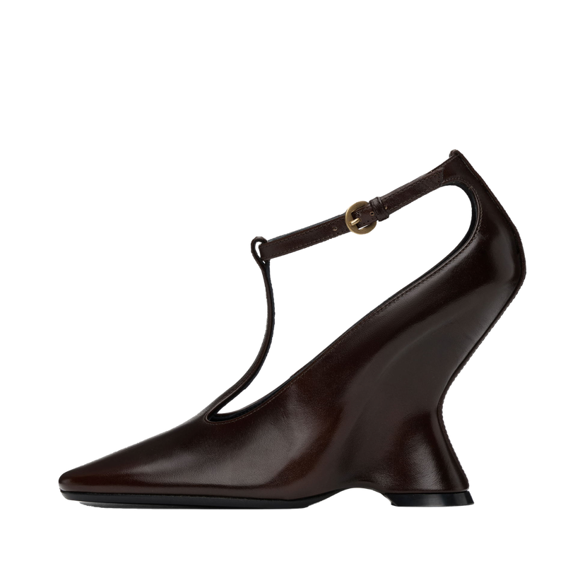 Superge in čevlji Dries Van Noten Leather Wedge Mary Jane Heels Rjava | WS242-1414-103
