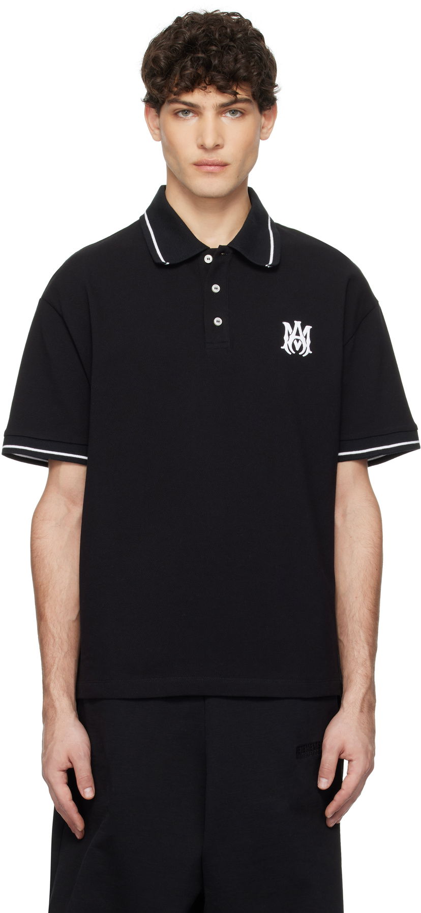 Polo majica AMIRI AMIRI MA Core Logo Polo Črna | AMJYPO1009