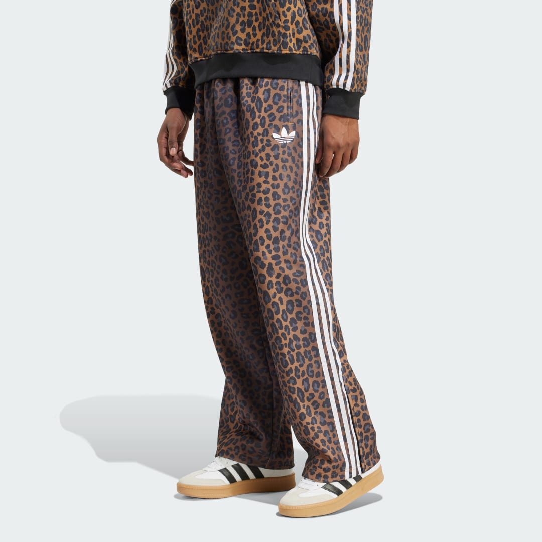 Trenirka adidas Performance Firebird Loose Leopard Track Pants Rjava | JV7580, 0