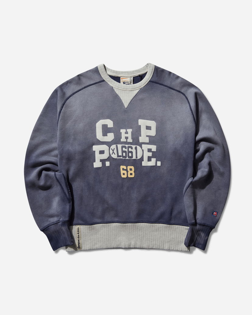 Pulover Champion 50s Saddle Crewneck Sweatshirt Modra | 221095 BV501