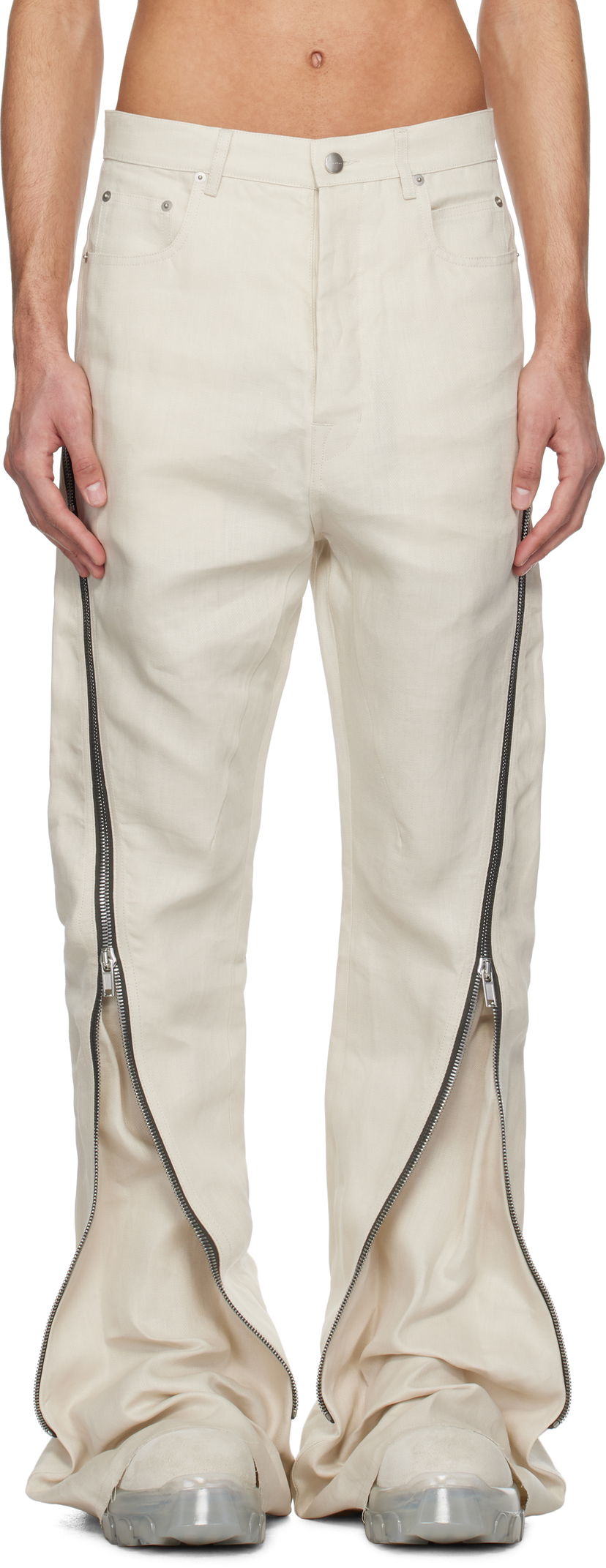 Kavbojke Rick Owens Rick Owens Hollywood Bolan Banana Jeans Bela | RU01E5343 TWL