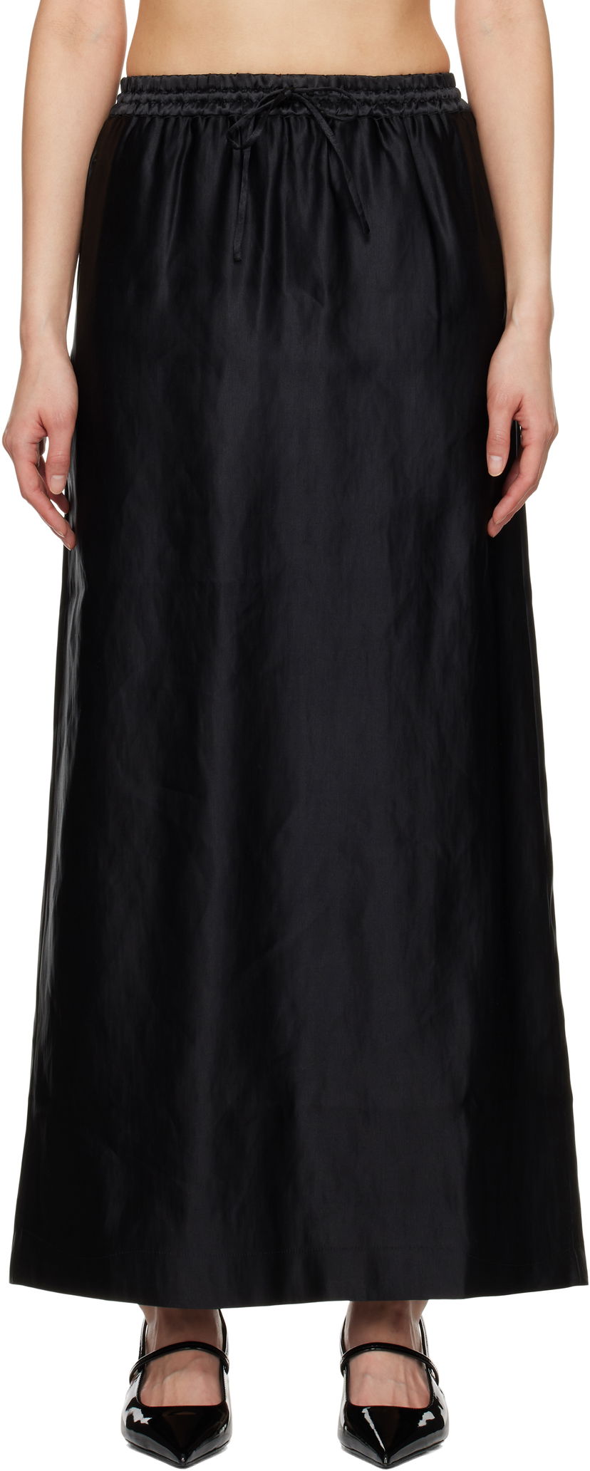 Krila Loulou de Saison Loulou de Saison Liam Maxi Skirt Črna | LIAM