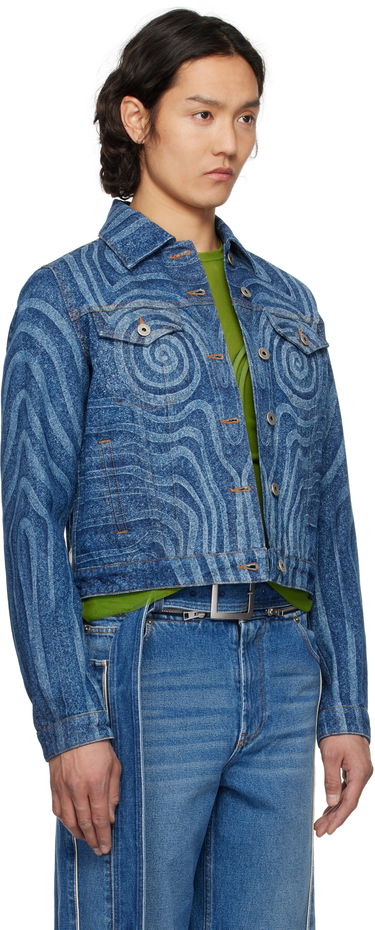 Jakna Jean Paul Gaultier Jean Paul Gaultier Spiral Denim Jacket Modra | 25/34-U-VE114L-D017-5556, 1