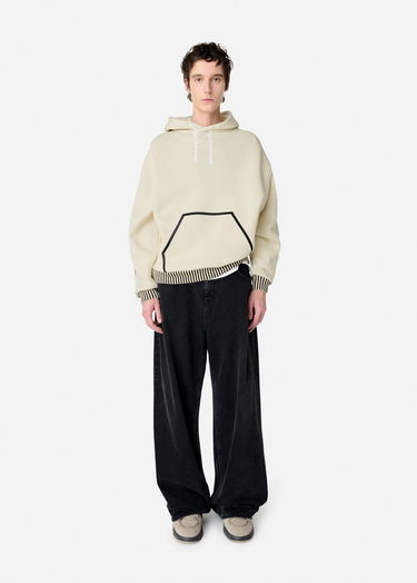 Pulover AXEL ARIGATO Relaxed-Fit Hoodie with Striped Trim Bež | A2974003, 4