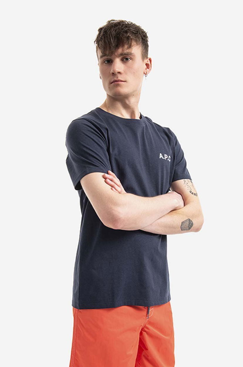 Majica A.P.C. T-Shirt with print Modra | COETL.H26053