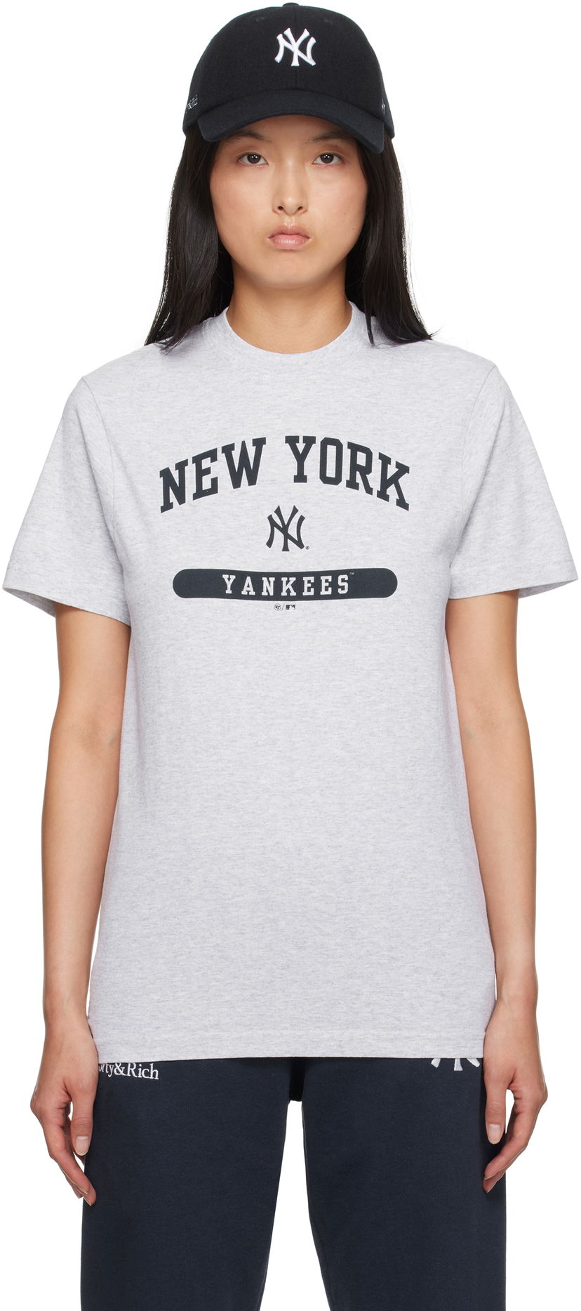 Majica Sporty & Rich '47 Edition Yankees League Edition T-shirt Siva | TO043505634GY03