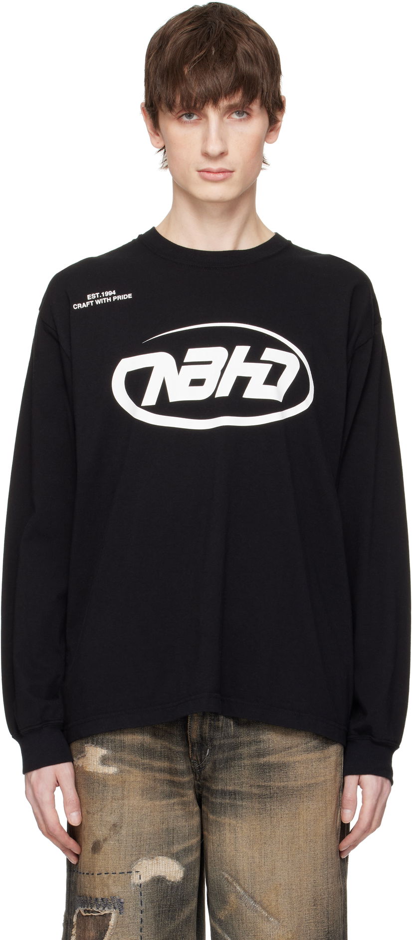 Majica Neighborhood Neighborhood NH LS-6 Long Sleeve T-Shirt Črna | 251PCNH-LT06