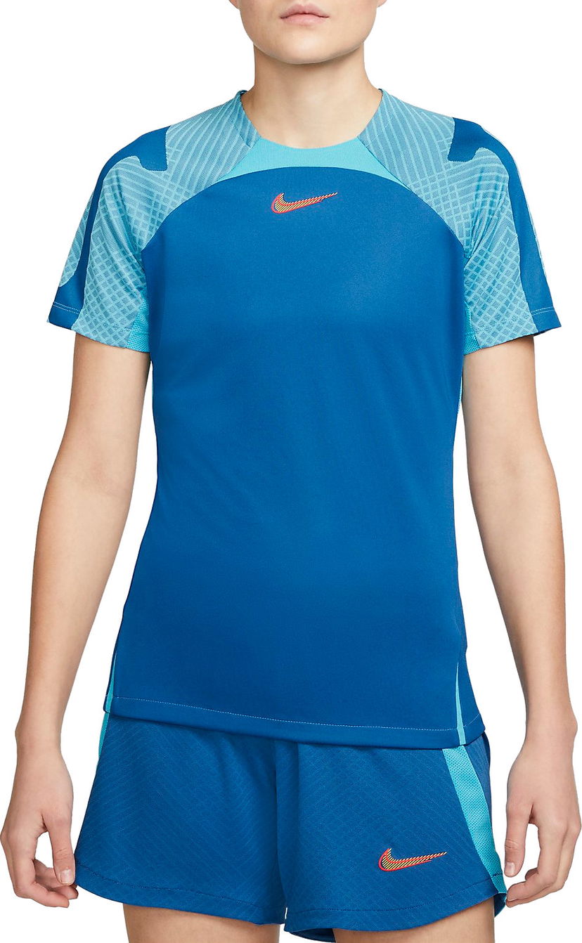 Majica Nike Strike 22 Patterned Sleeve Training T-Shirt Modra | dh8840-407