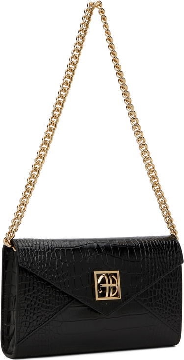 Denarnica Anine Bing ANINE BING Small Elly Croc-Embossed Clutch Bag Črna | A-13-10469-BLK1, 1