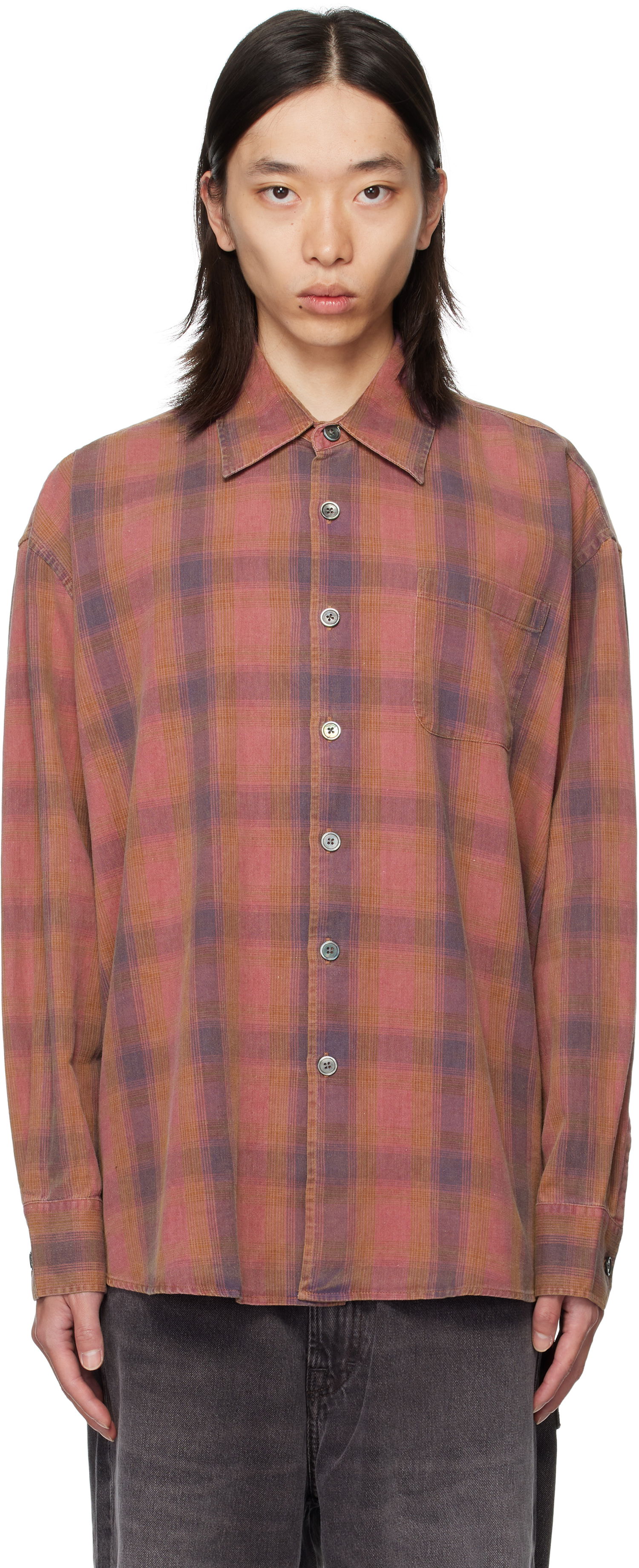 Srajce OUR LEGACY Our Legacy Borrowed Plaid Shirt Roza | M4252BIDC, 0